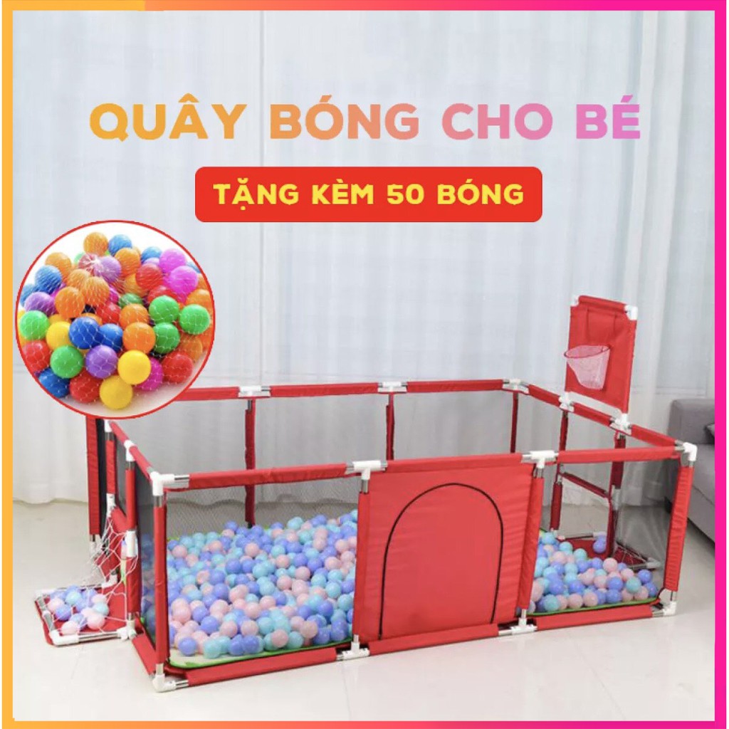 Quây bóng cho bé, nhà bóng cho bé, chữ nhật, lục giác, cao cấp (bảo hành 24 tháng)