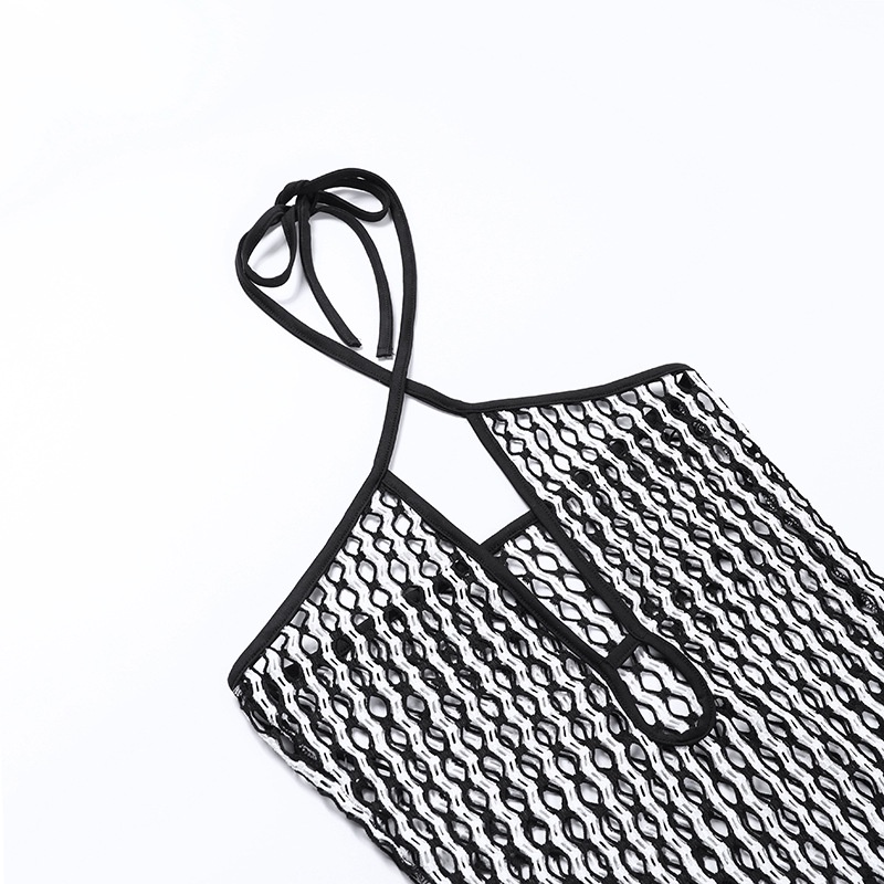 Đầm Lưới Không Tay Hở Lưng Phong Cách Đường Phố Gợi Cảm Dành Cho Nữ L0523