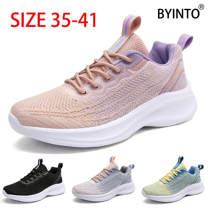 Giày Thể Thao Thoáng Khí Siêu Nhẹ Size Lớn 35-41 Thời Trang Mùa Thu Cho Nữ