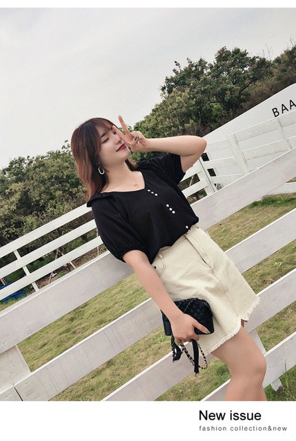 Áo sơ mi kiểu cổ tim big size tay phồng size đại 65-100kg