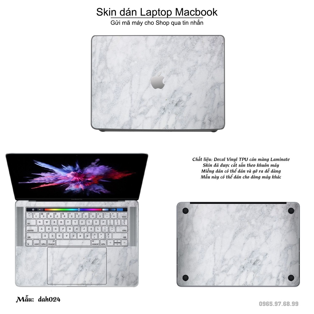 Skin dán Macbook mẫu vân đá (đã cắt sẵn, inbox mã máy cho shop)