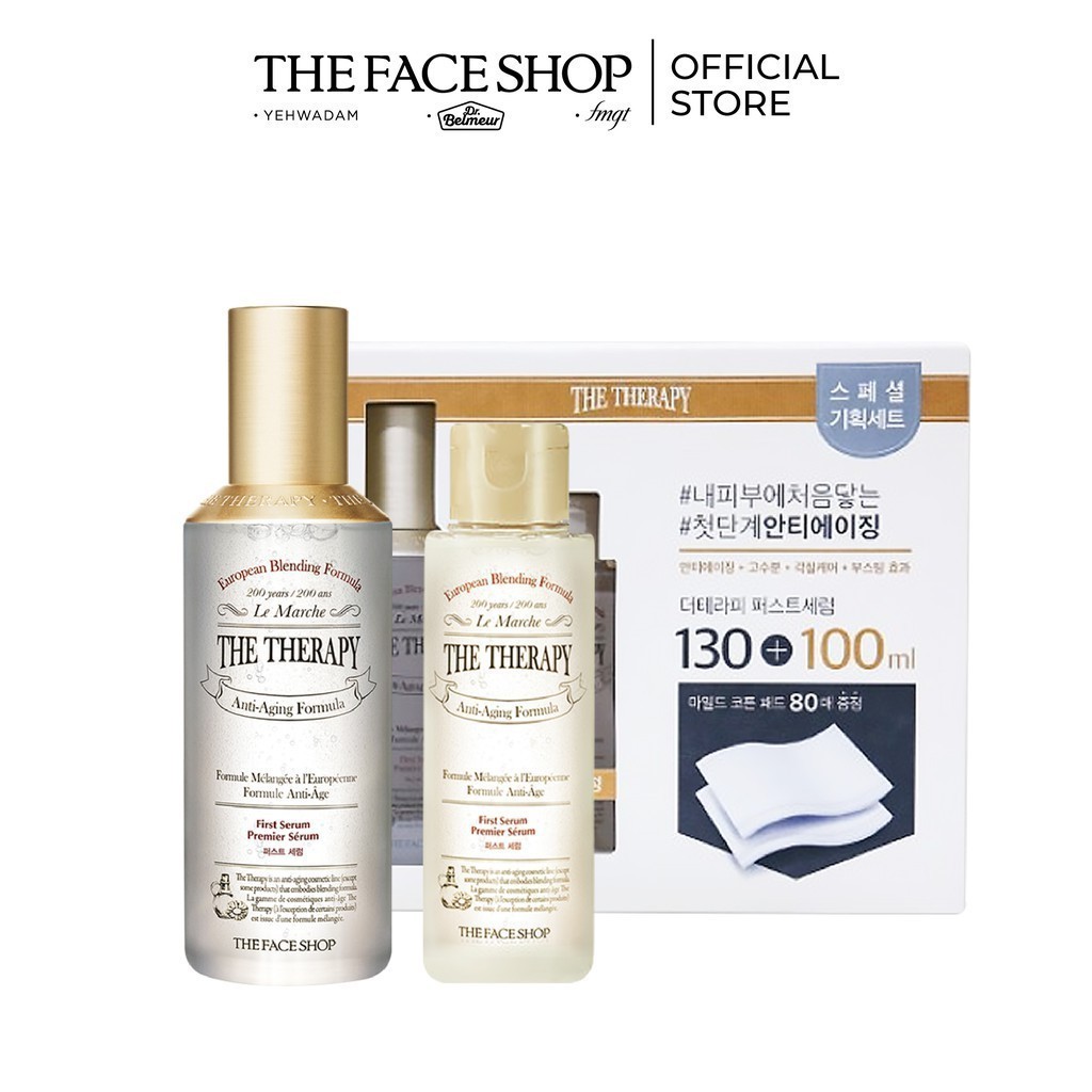 [Mã FMCG100K - 10% đơn 500K] Bộ Dưỡng Phục Hồi Da TheFaceShop The Therapy First Serum Special Set ( 3Items)