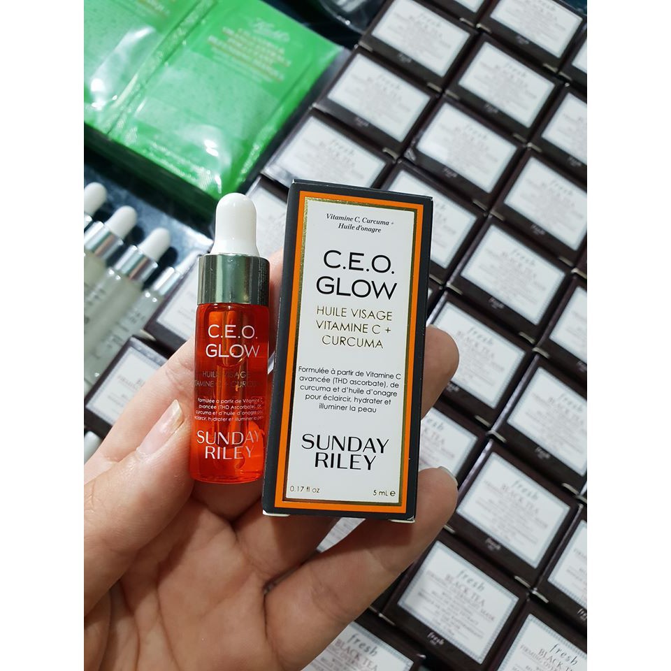 DẦU DƯỠNG SÁNG DA SUNDAY RILEY C.E.O GLOW VITAMIN C + TURMERIC FACE OIL 5ML CHÍNH HÃNG - 7268