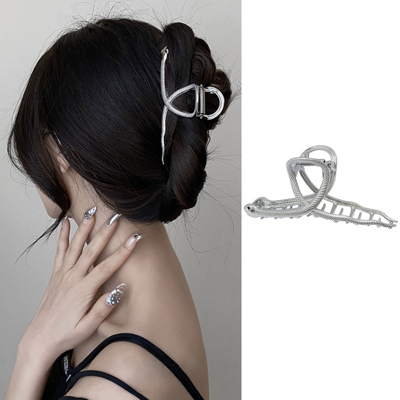 Kẹp Tóc Càng Cua Dạng Rắn Bằng Hợp Kim Chống Trượt 10MK