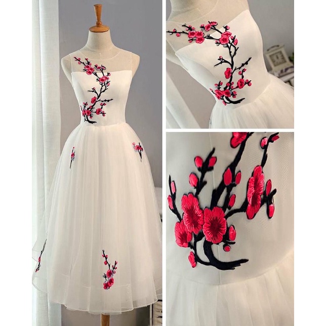 Đầm dự tiệc thêu hoa đào form ngắn xinh yêu TRIPBLE T DRESS - size M/L ( ảnh/video thật) MS140Y