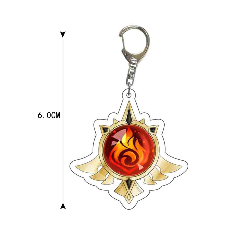 Móc khóa hình nhân vật anime Genshin Impact Element Vision God's Mondstadt Liyue Harbor