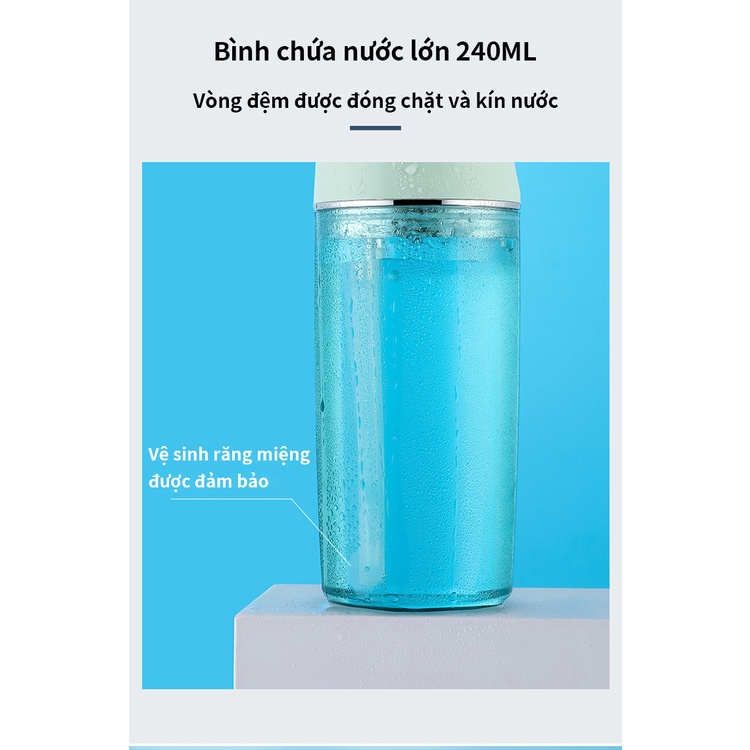 Tăm Nước Oral Irrigator Cầm Tay- Máy Tăm Nước Vệ Sinh Răng Miệng Cao Cấp - Máy Tăm Nước 4 Đầu Chuyên Dụng Làm Sạch Sâu