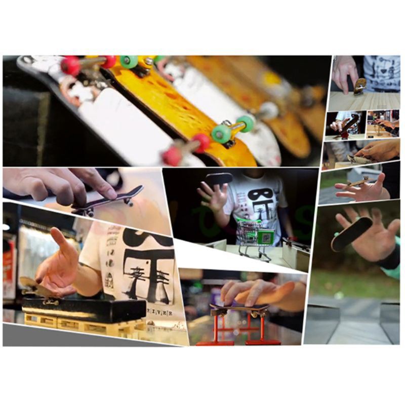 Mary☆ 2PCS Finger Board Tech Truck Mini Skateboards Alloy Stent Party Favors Gift