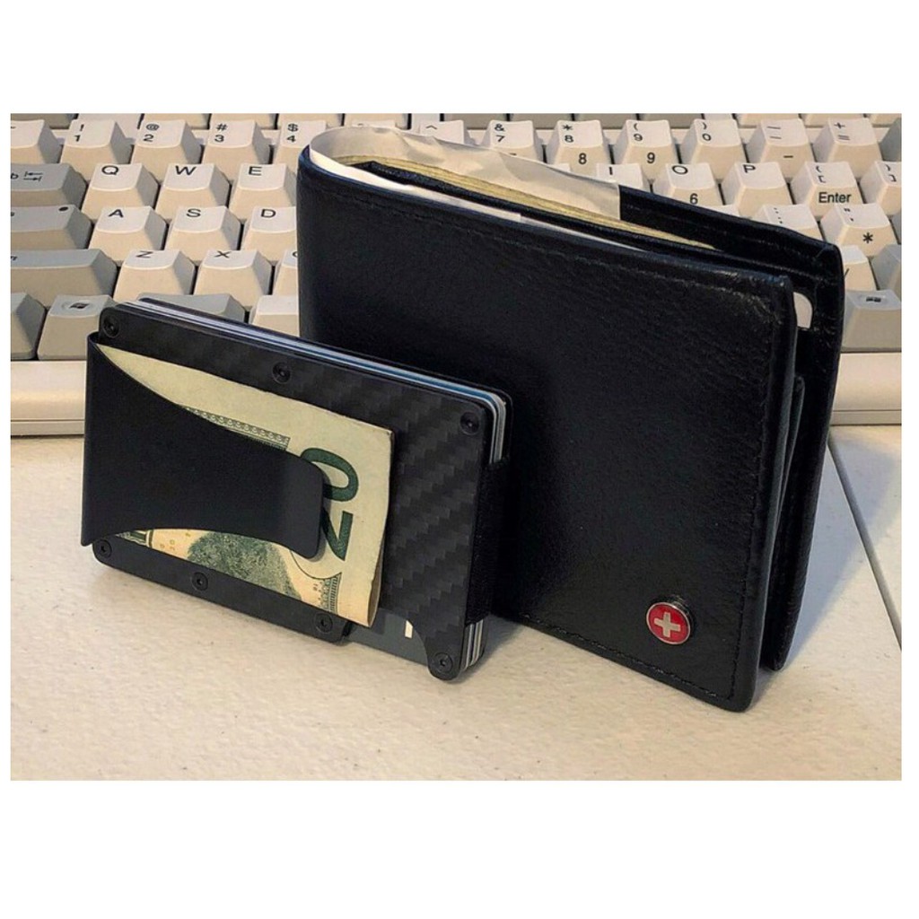 Kẹp tiền Money Clip cao cấp Carbon Fiber Metal