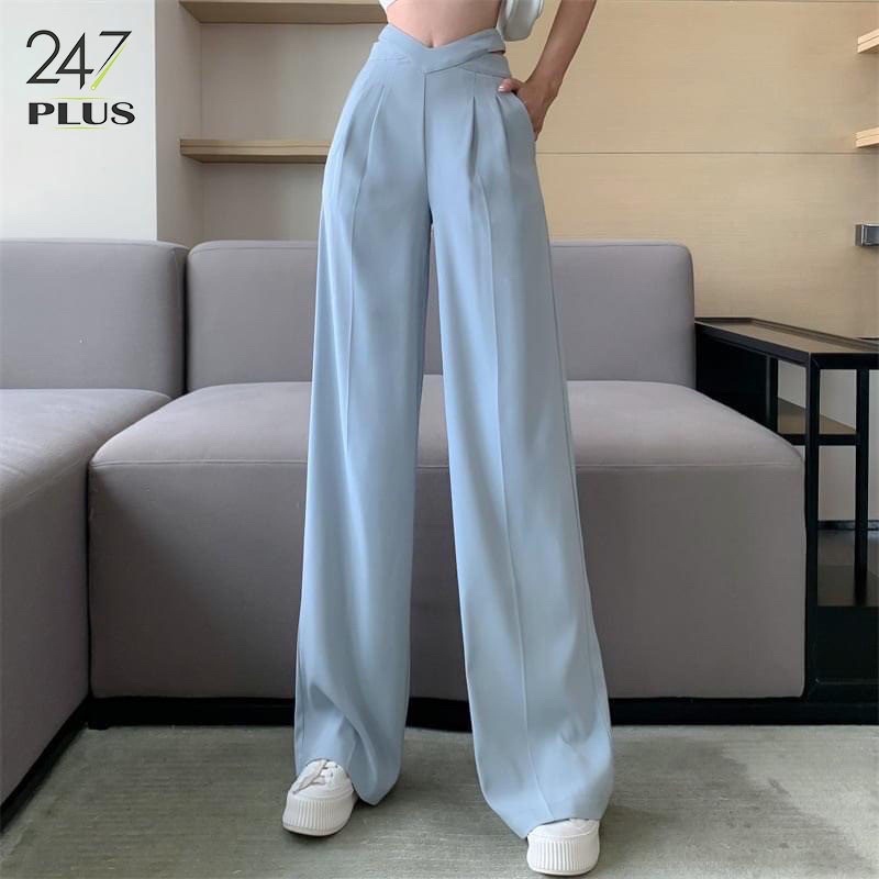 QUẦN ỐNG RỘNG CẠP CAO DÂY EO TÔN DÁNG