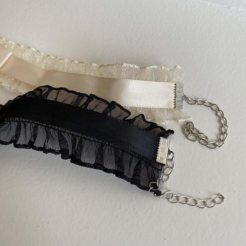 Vòng Cổ Choker Vải Lưới Thắt Nơ Xinh Xắn Thời Trang Cho Bạn Gái