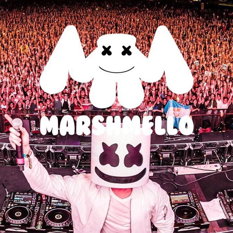 Mặt nạ hóa trang DJ MARSHMELLO có đèn LED  PTIỆN LỢI
