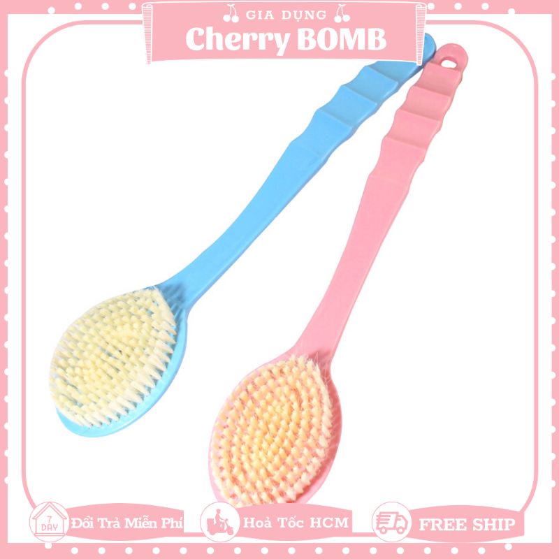 [Video Thật]  AMIII Cây Chổi Sợi Cotton Tắm CÓ CÁN LƯỢN SÓNG S6 Kì Cọ Lưng Giá rẻ
