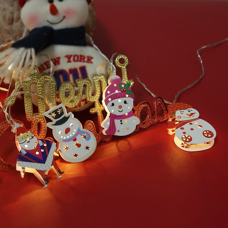 Dây đèn LED 1.65m hình người tuyết/ông già noel/người tuyết trang trí tiệc cưới/năm mới