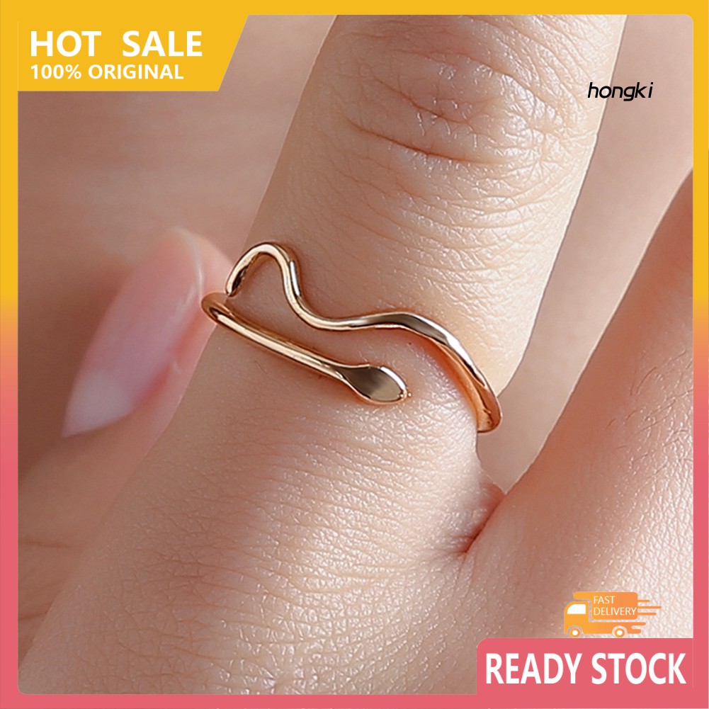 Nhẫn Hợp Kim Hình Sóng Nước Thời Trang Cho Nữ