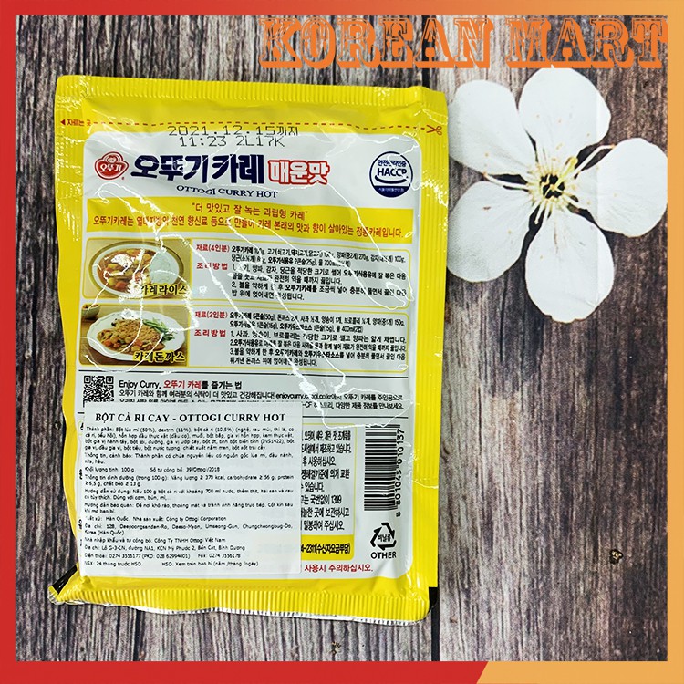 Bột cà ri Hàn Quốc Ottogi gói1kg