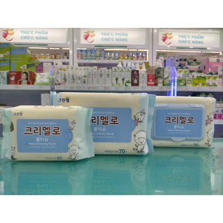 Khăn Giấy Ướt Cao Cấp Hàn Quốc Không Mùi Natural Soft Wet Wipes( Gói 20 Miếng & 70 Miếng)