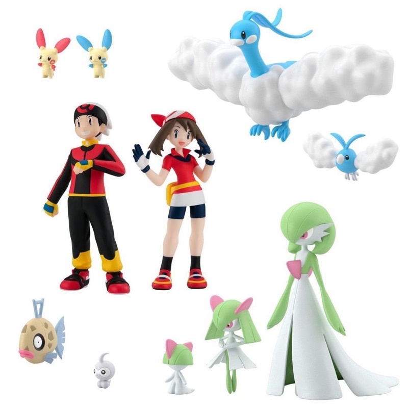 Mô hình Pokemon Bandai Scale World 1/20 Hoenn Gardevoir, Kirlia, Ralts, Feebas