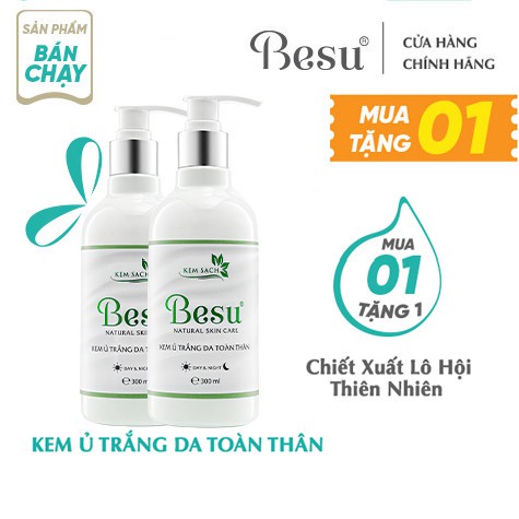 [MUA 1 TẶNG 1] Combo 2 Chai Kem Ủ Trắng Da Toàn Thân Body Besu