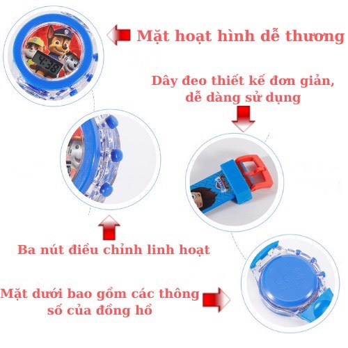 Đồng hồ cho bé gái, họa tiết đáng yêu, màu sắc dễ thương, đồng hồ trẻ em từ 1 đến 10 tuổi Min shop 2022