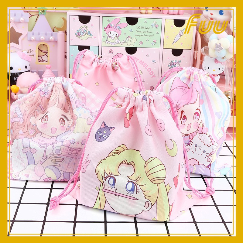 (Đọc kĩ mô tả) Túi dây rút Thủy Thủ Mặt Trăng, cô bé Fancy (Sailor Moon) mẫu 1