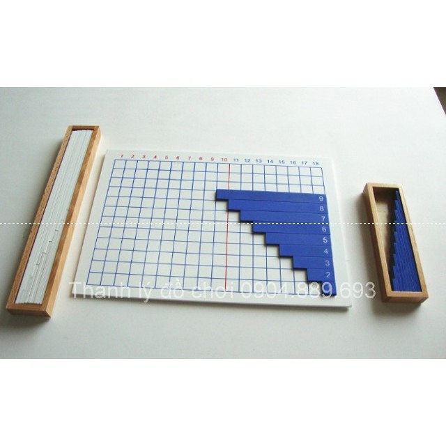 Bảng học phép tính cộng trừ Subtraction With Strip Board - Giáo cụ montessori