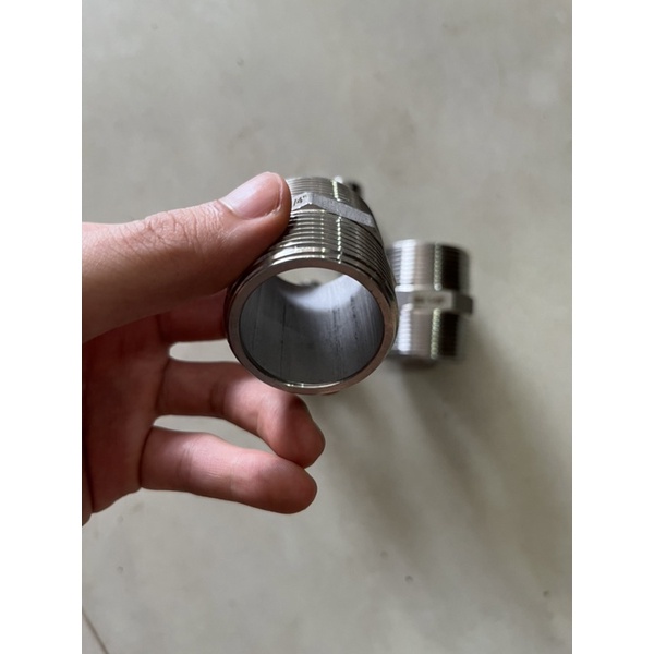 Kép ren inox 304  đót nối 2 đầu răng ngoài inox