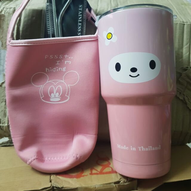 Ly giữ nhiệt Thái 900ml (kèm túi + 2 ống hút + cọ rửa)