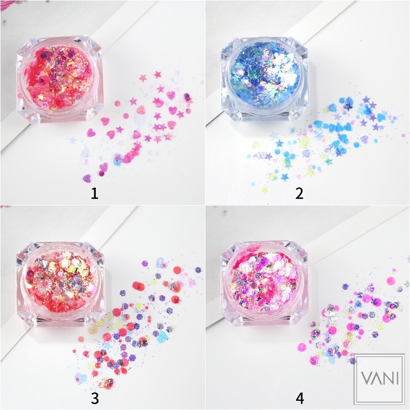 [ 24 MẪU ] NHŨ MẮT KIM TUYẾT KIRA GLITTER SẴN KEO ( BẢNG 1 ) [KIRA0041]