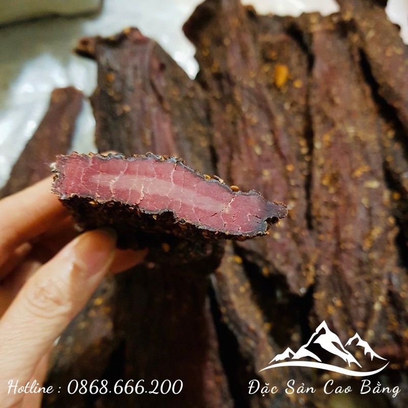 Thịt trâu gác bếp Tây Bắc, tặng chẩm chéo, thơm ngon chuẩn vị, 1kg