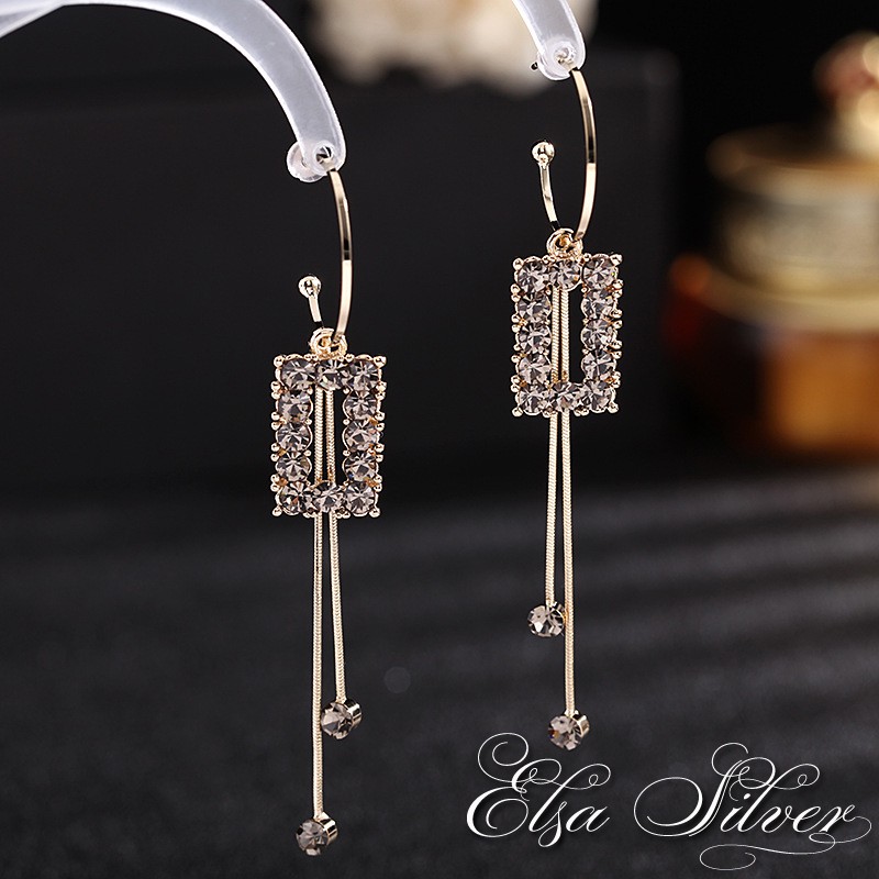 💐Bông Tai Nữ Bạc Cao Cấp💐Khuyên Tai Bạc Nữ Đẹp Phụ Kiện Thời Trang - Elsa Silver