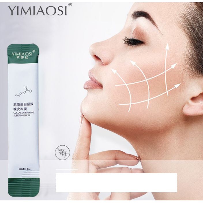 Mặt nạ ngủ thạch nâng cơ collagen (1 gói lẻ) chống chảy xệ dưỡng da mụn cấp ẩm thải độc YANJIAYI