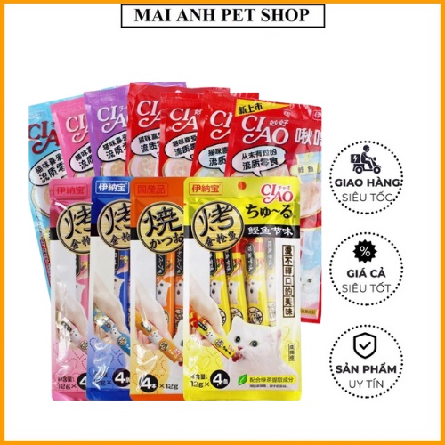 Pate Súp Thưởng Ciao Churu Thanh Cho Mèo mọi lứa tuổi.