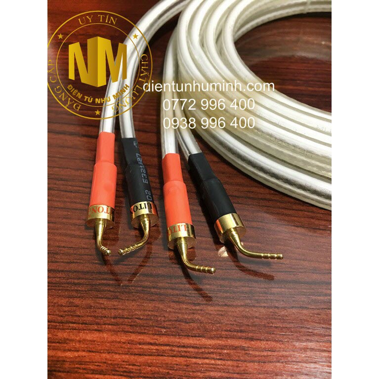 Dây loa bộ AUDIO CÔNG NGHỆ MỸ ĐỒNG MẠ BAC ( Đầu Bắp Chuối + Mỏ Chim )