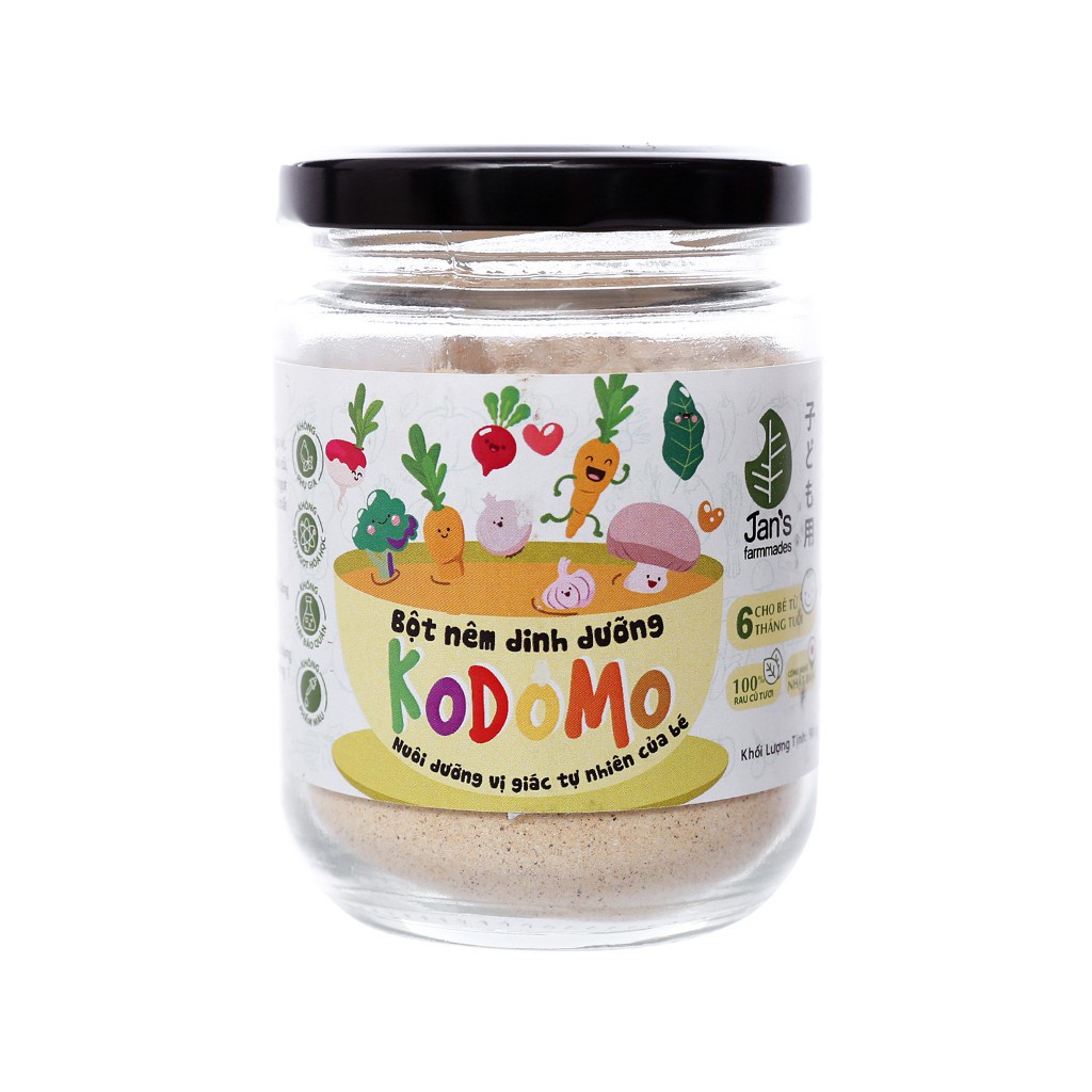 Bột nêm dinh dưỡng Jan's Kodomo cho bé ăn dặm từ 6 tháng tuổi (90g)