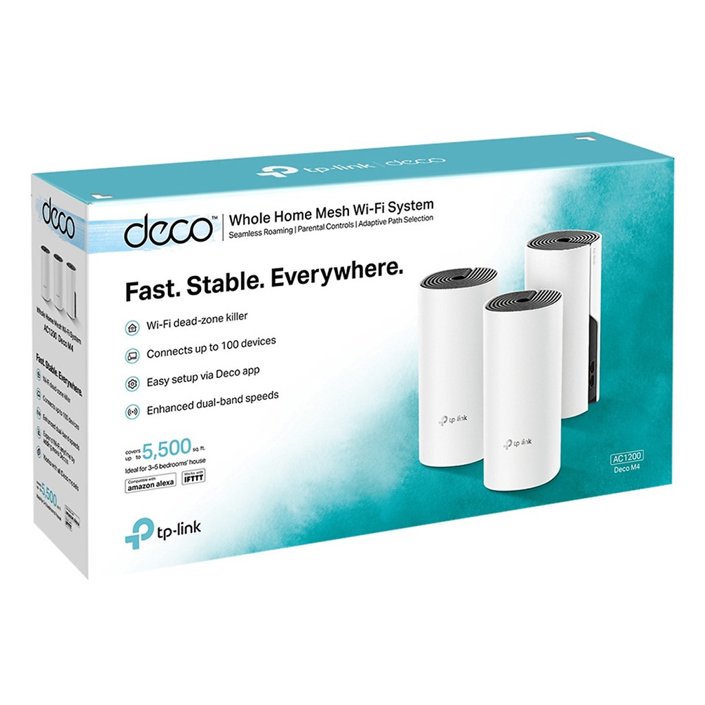 Hệ Thống WiFi Mesh Cho Toàn Ngôi Nhà AC1200 Deco M4 3pack HÀNG CHÍNH HÃNG