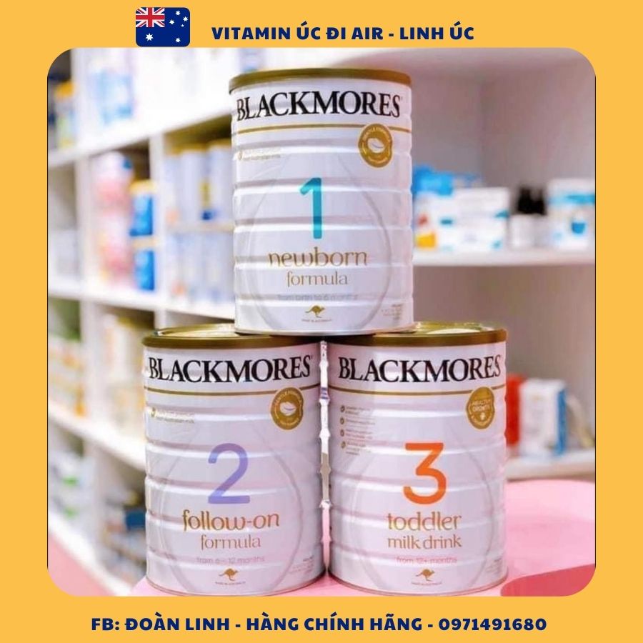 Sữa BLACKMORE 900gr đủ 3 Số 1,2,3 hàng của Úc, Hàng chuẩn úc