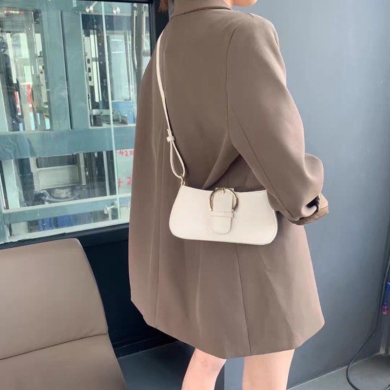 Túi xách nữ kẹp nách đeo chéo thời trang giá rẻ Khuy Tròn
