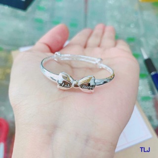 Lắc nơ bạc khắc tên