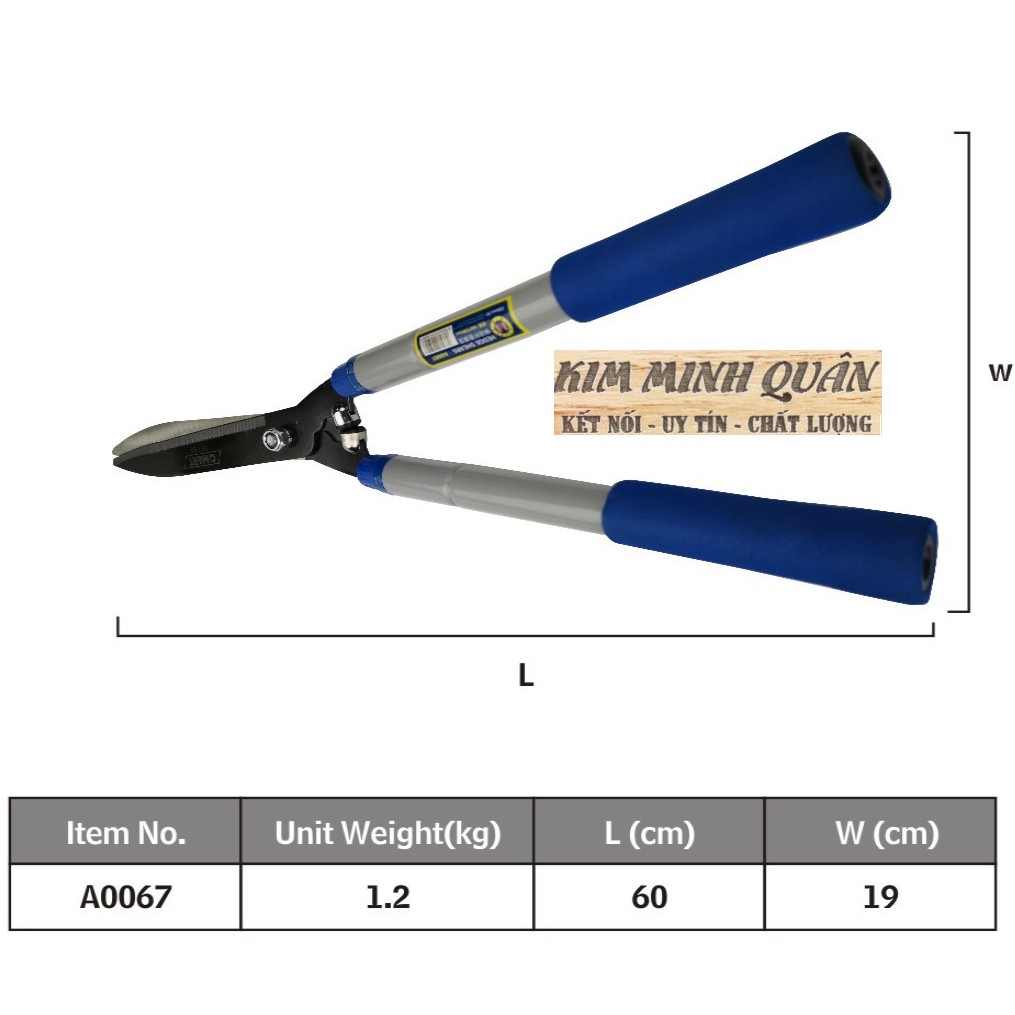 Kéo Cắt Tỉa Hàng Rào Cán Co Giản 250mm A0067 CMART