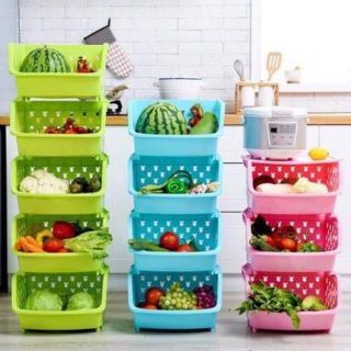 Kệ rổ nhựa 4 tầng đa năng loại 1