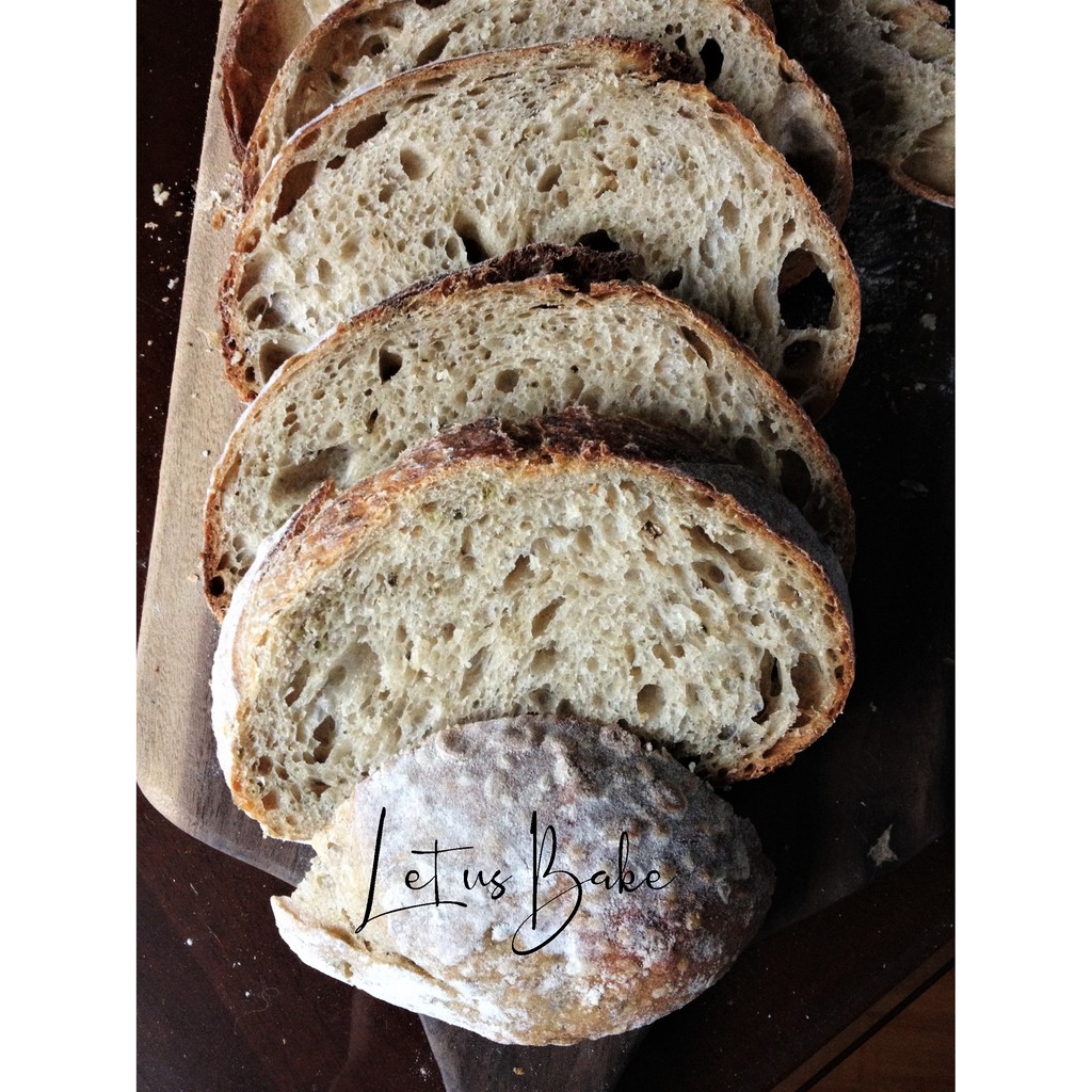 (SHIP MIỀN NAM) Rosemary Sourdough Bread (350g) - Bánh Mì Hương Thảo Men Tự Nhiên (Men Chua) - Healthy tốt cho sức khỏe