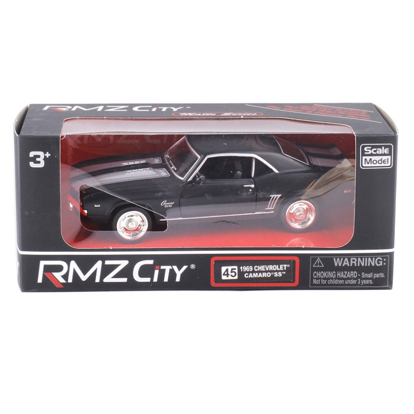 Xe mô hình ô tô RMZ city Chevrolet Camaro SS 1969 tỉ lệ 1:36 bằng sắt chạy cót mở cửa xe đồ chơi trẻ em