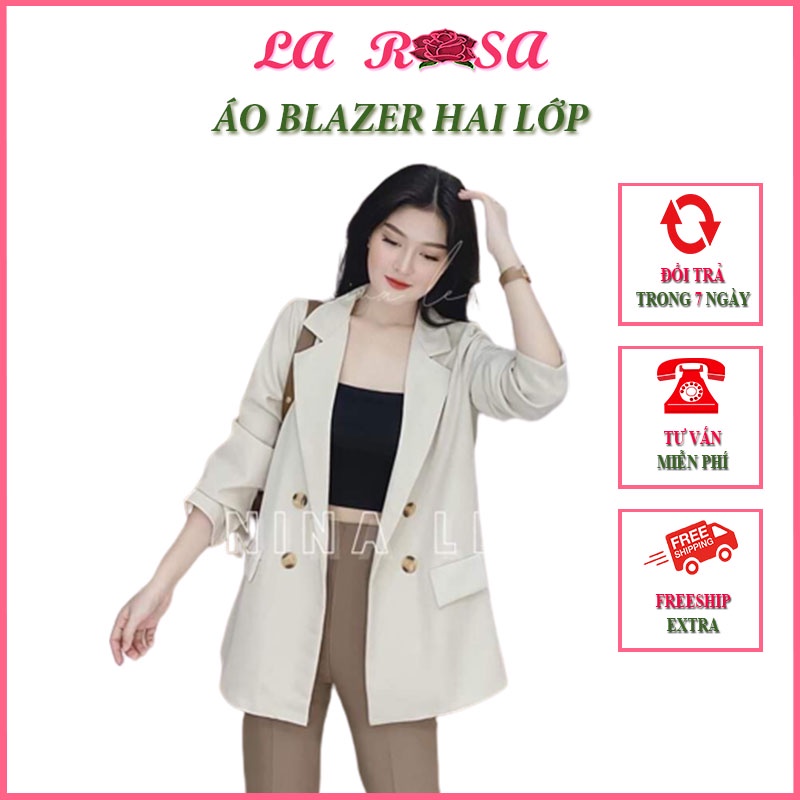Áo Blazer 3 Màu 2 Lớp Chất Liệu Vải Tuyết Mưa Cao Cấp Mã 0519 - La Rosa