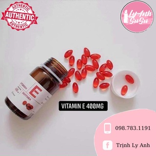 Vitamin E đỏ Nga lọ thuỷ tinh 400mg