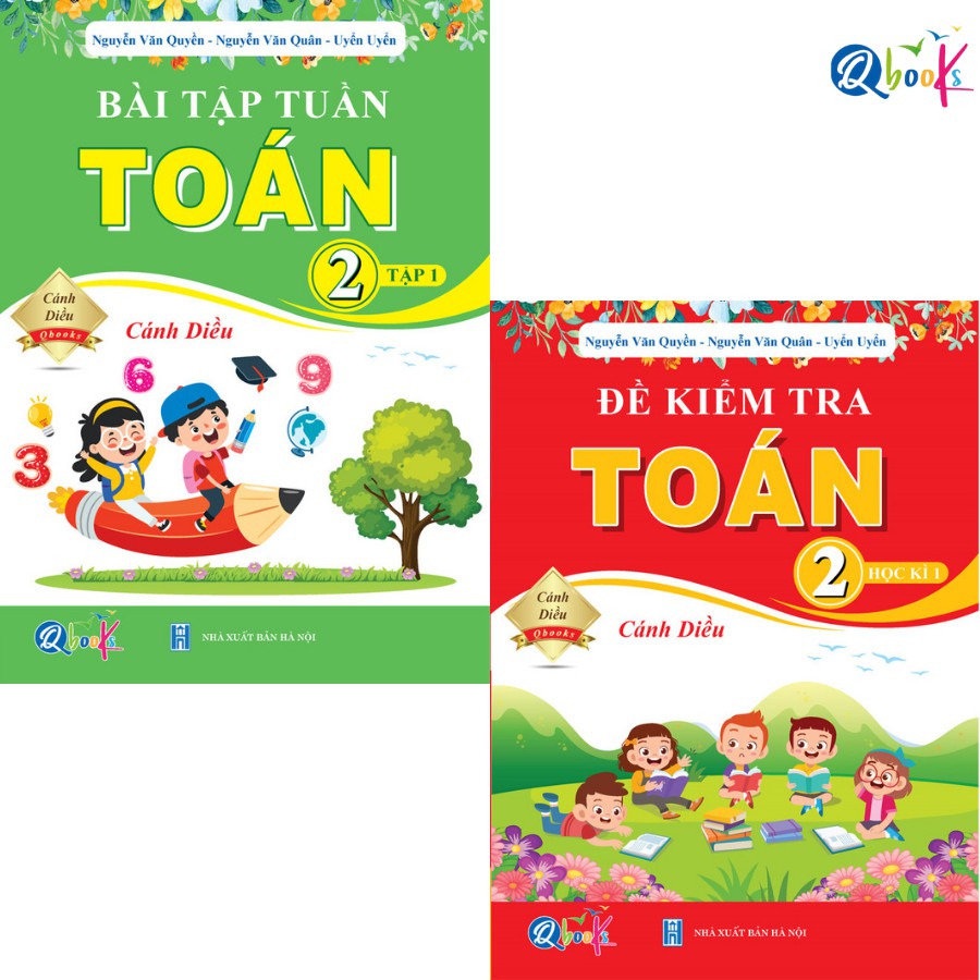 Sách - Combo Bài Tập Tuần và Đề Kiểm Tra Toán Lớp 2 - Cánh Diều - Học Kì 1 (2 cuốn)