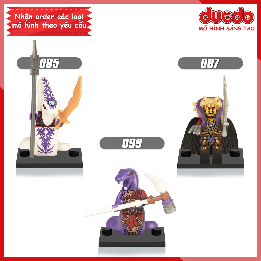 Minifigures nhân vật Ninjago Pythor, Chen, Kapau'rai tuyệt đẹp - Đồ chơi Lắp ghép Xếp hình Mini Ninja Mô hình XINH 0118