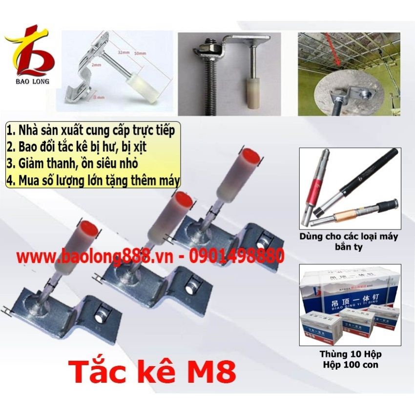 Tắc kê đạn  máy bắn ty M8 , hộp 100 cái