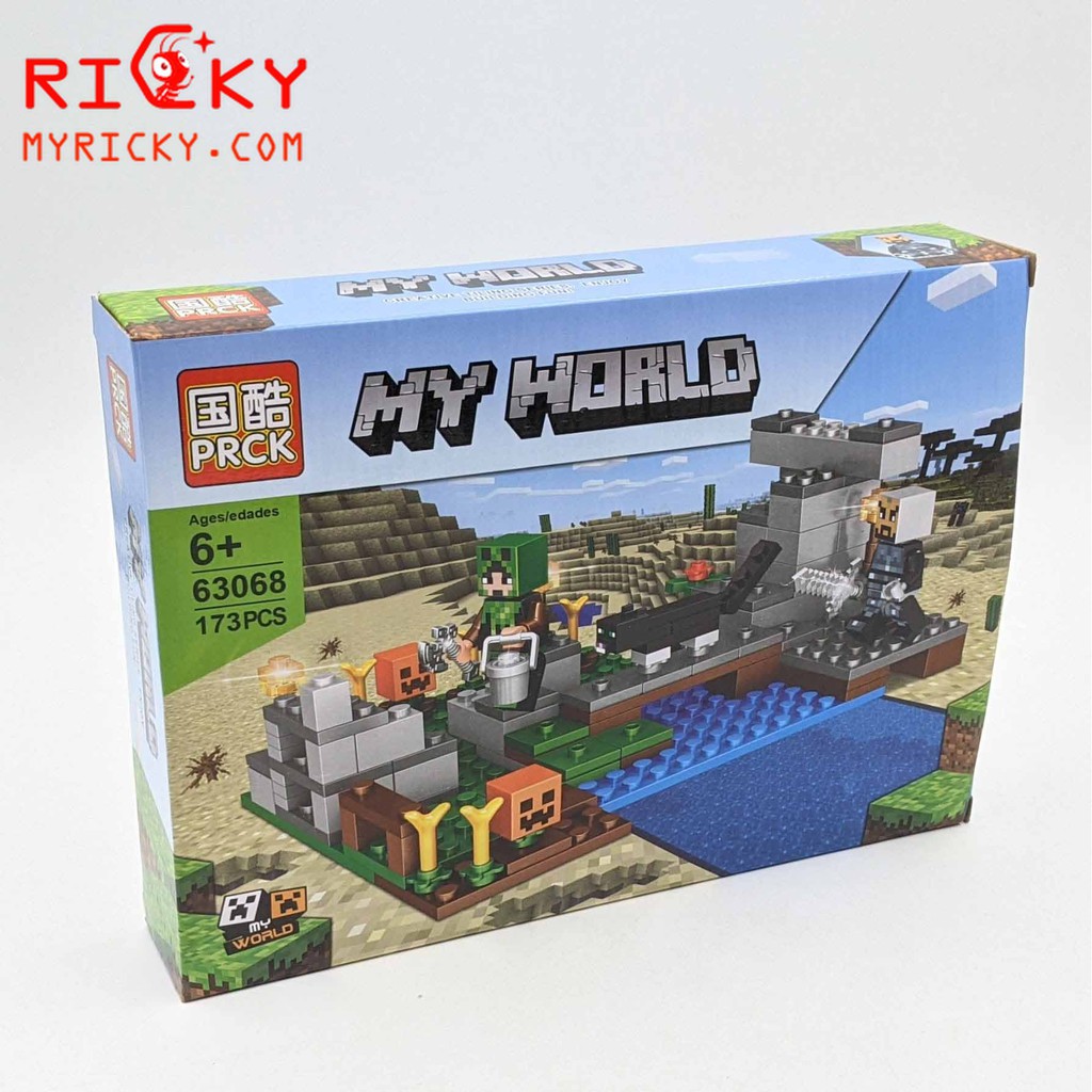 Bộ LEGO xếp hình MY WORLD(170+ mảnh) lắp ráp mô hình Minecraft - 4 Mẫu