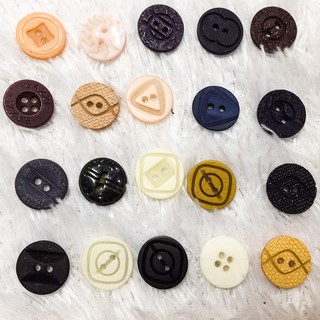 Nút áo nhựa cúc vân 3d nhiều màu sắc xinh xắn đính kết trang phục 1.5cm